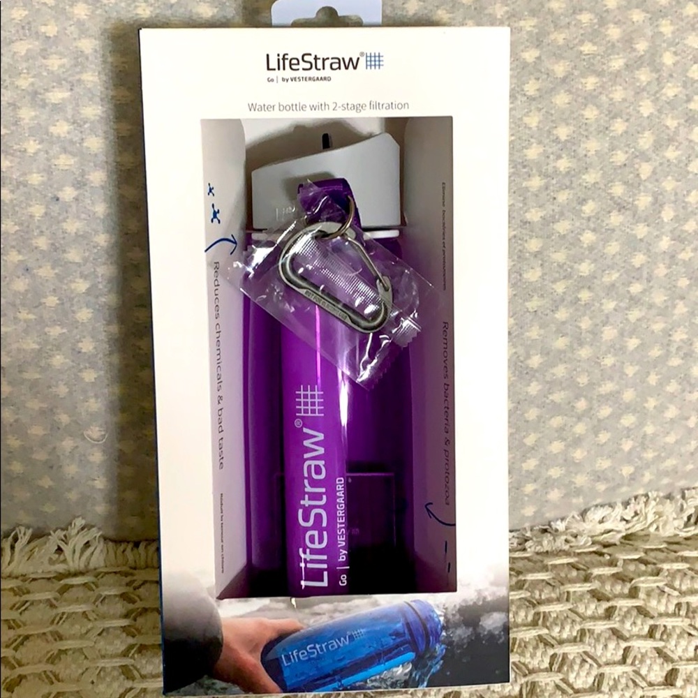 Life straw water bottle.